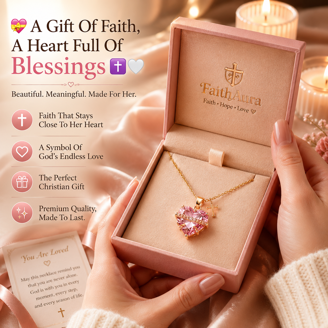 FaithAura™ Heart Of Faith Necklace ✝️💖