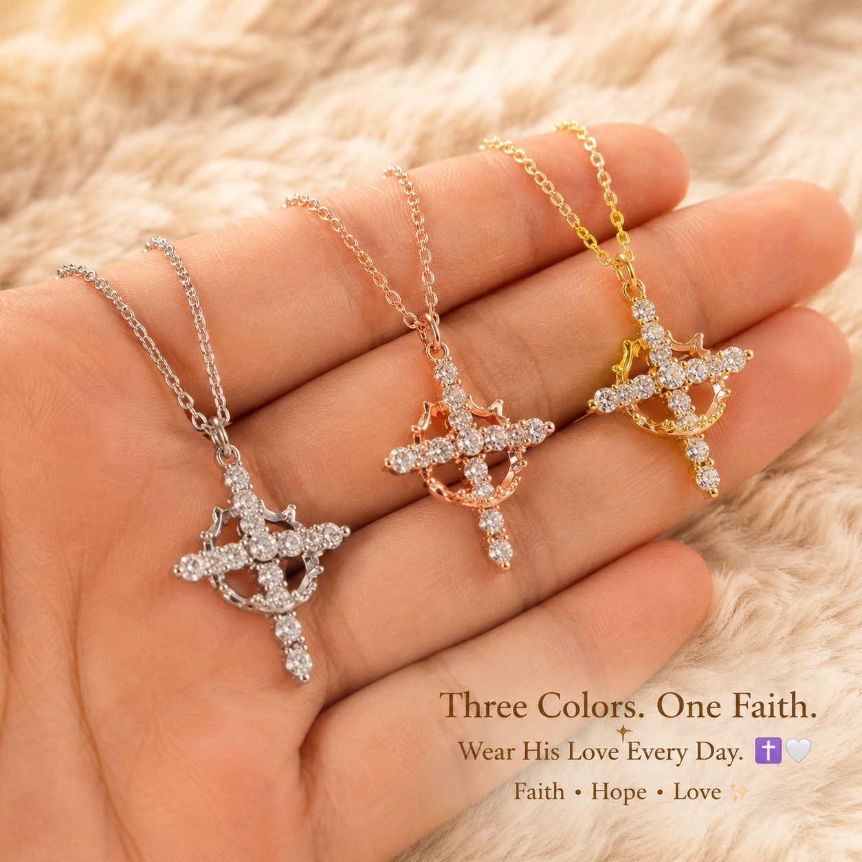 FaithAura™ Crown of Faith Necklace✨