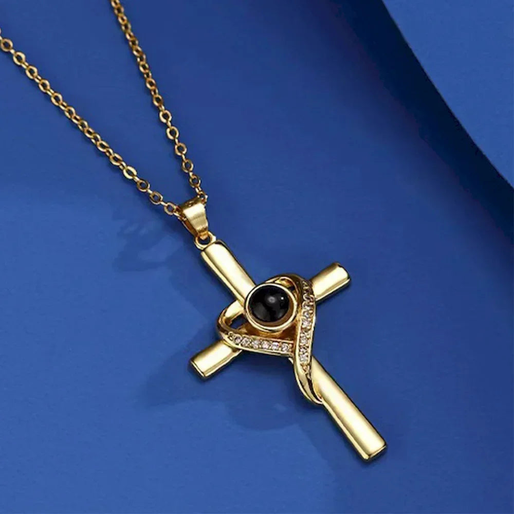 FaithAura™ Cross of Strength Necklace 🤍