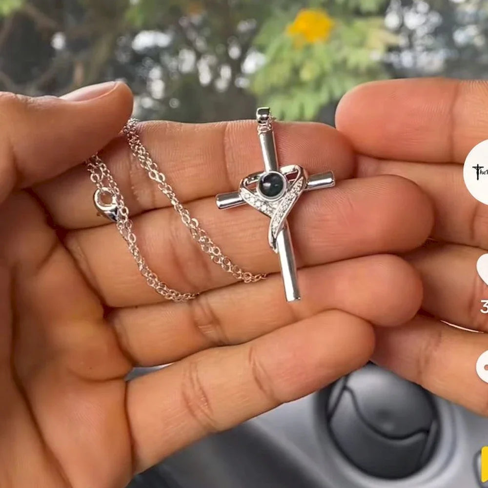 FaithAura™ Cross of Strength Necklace 🤍