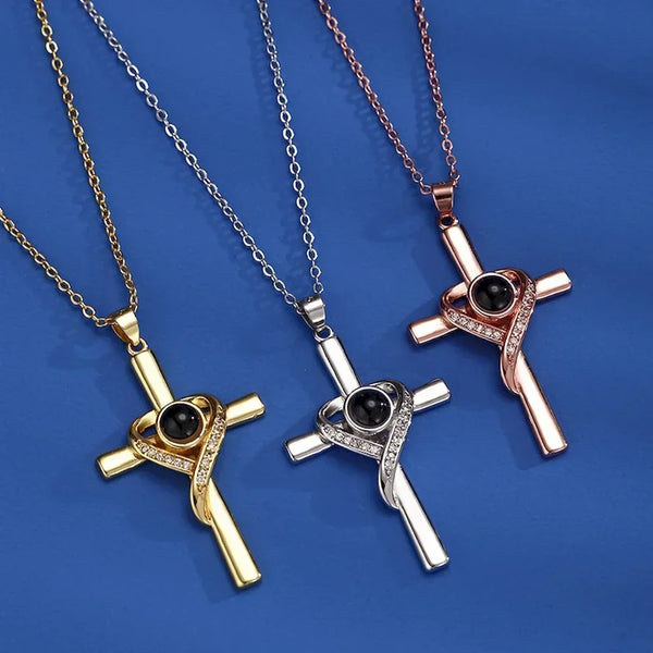 FaithAura™ Cross of Strength Necklace 🤍