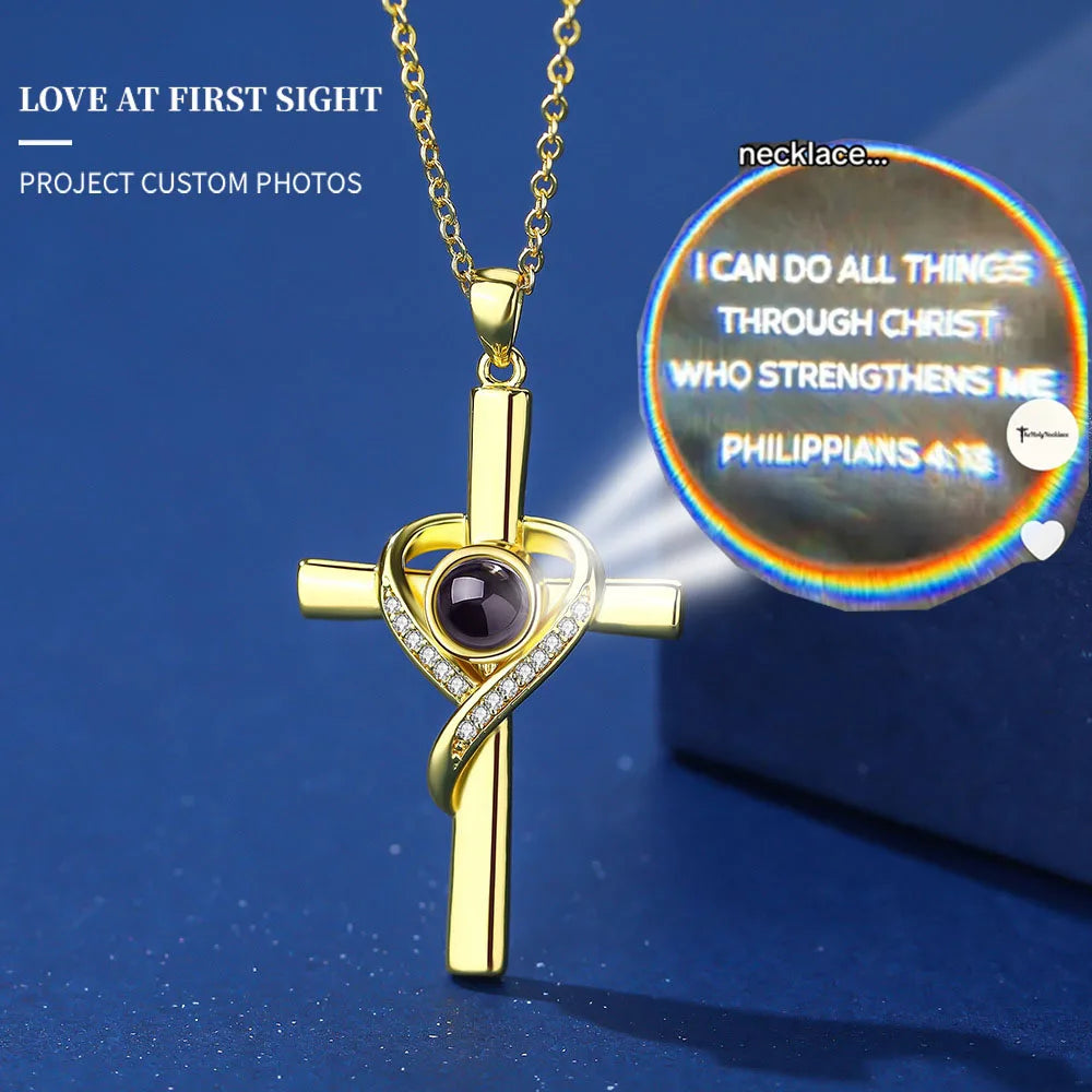 FaithAura™ Cross of Strength Necklace 🤍